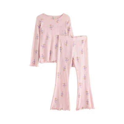 Obrázek Lindex Flare Pointelle SET Pyžamová sada pro děti, Velikost: 98/104, Light pink
