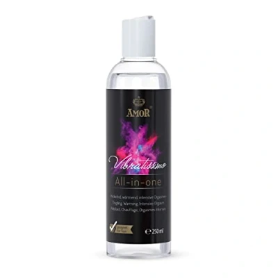 Obrázek Vibratissimo Play Gel all in one 250 ml I lubrikační prostředek hřející, šumivý &amp; zvýrazňující vrchol Lubricant pro hračky latexové kondomy water based lubrication
