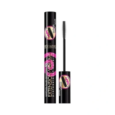 Obrázek Eveline Cosmetics Extension Volume Mascara černá, 4D efekt falešných řas, objem řasenka dlouhé řasy, a délka, velkolepé prodloužení 10 ml