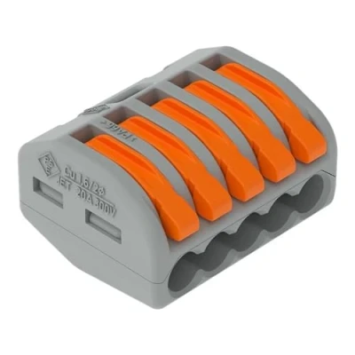 Obrázek WAGO 222 415 spojovací svorka, 5 pólů, opět odlučitelná, balíček 1 ks (1 x 40 kusů)