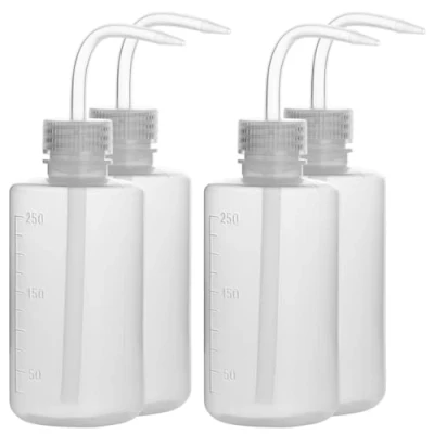 Obrázek stonylab 4dílná sada 250 ml plastová mycí láhev, Squeeze láhev s rozprašovačem, materiál LDPE úzkými ústy, Wash Bottle pro laboratorní čištění zavlažování rostlin, 8,5 oz