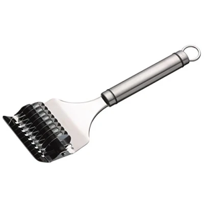 Obrázek KitchenCraft profesionální šortky z ušlechtilé oceli oválné Handled Máta / Herb Cutter, stříbrná/černá
