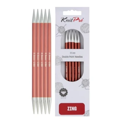 Obrázek KnitPro K47042 jehly na ponožky, kov, hnědá, 20 cm / 5,5 mm
