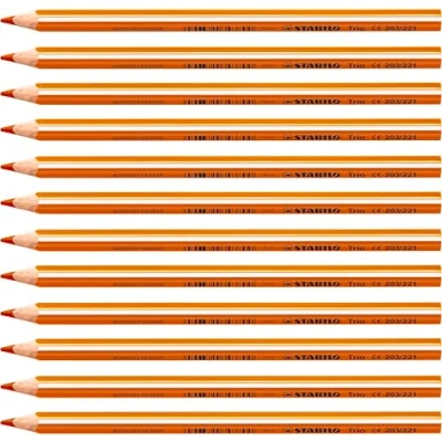 Obrázek Trojhranná pastelka STABILO Trio silná balení 12 ks oranžová