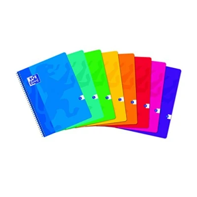 Obrázek Oxford Büro Klassische 100103863 Spirale gebunden Notebook mit Seyes große Fliesen 24 x 32 cm 100 Se