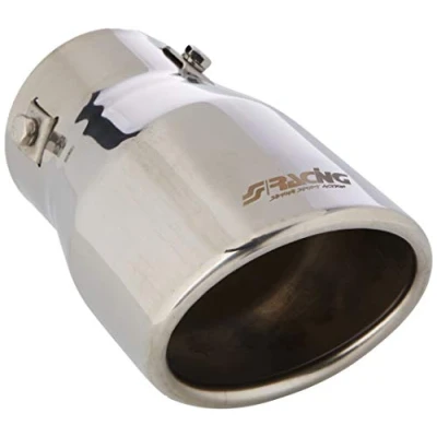 Obrázek Simoni Racing Ozdoba výfuku oválná/šikmá ušlechtilá ocel 95x82xd 147mm připojení &gt;65mm