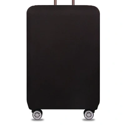 Obrázek YianBestja Elastický a jednobarevný kufr kryt ochranné pouzdro na potah Luggage zavazadlo Cover se šňůrkou suchým zipem, černá