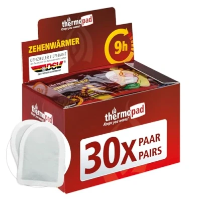 Obrázek THERMOPAD ohřívač prstů ORIGINÁL: 30 párů tepelných polštářků pro 8 hodin tepla I nohou připravený k okamžitému použití Extra teplý ideální outdoorové aktivity &amp;