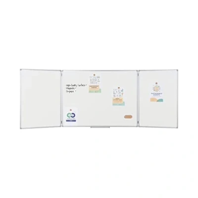 Obrázek Bi Office Earth Trio bílá tabule s 3 tabulkami na stěnu, magnetický povrch, 120 x 90/240 90 cm