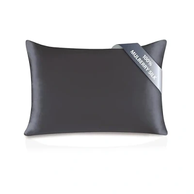 Obrázek Townssilk 19 momme 100% hedvábí povlak na polštář 1 kus 50 x 70 cm Darkgrey