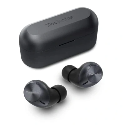 Obrázek Technics EAH AZ40E K In ear Kopfhörer Bluetooth, bequemer mit integriertem Mikrofon, anpassbare Passform, bis zu 7,5 Stunden Wiedergabe, Schwarz