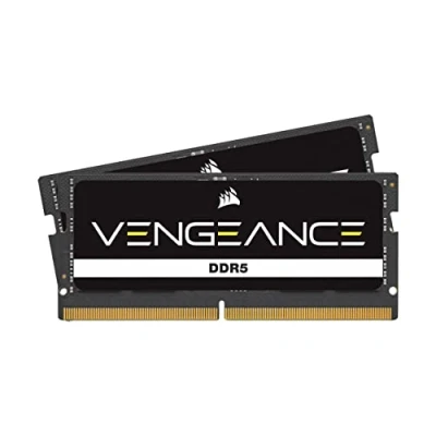 Obrázek CORSAIR Vengeance DDR5 SODIMM 32 GB (2 x 16 GB) 5200 MHz C44 kompatibilní se systémy Fast Allen Intel a AMD, snadná instalace, rychlejší nabíjení, XMP 3.0 černá (CMSX32GX5M2A5200C44)
