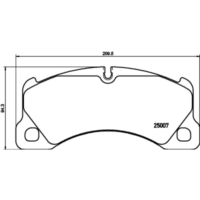 Obrázek HELLA PAGID brzdové destičky vpředu připraveno pro výstražné ukazatele opotřebení čtyři v sadě T2056 mimo jiné PORSCHE / VOLKSWAGEN 8DB 355 015 801