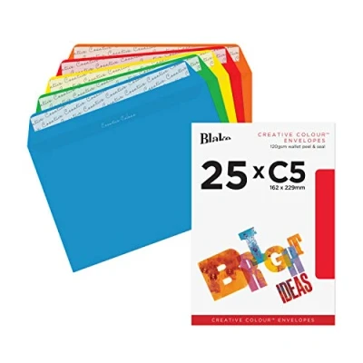 Obrázek Blake Envelopes Creative Colour 45123 dopisní obálky samolepicí vybrané barvy C5 162 x 229 mm 120 g/m² 25 kusů
