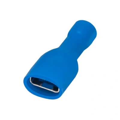 Obrázek Heschen Rychlospojka vinylová plně izolovaná, FDFD2 250, 6,3 x 0,8 mm kabelová oka 1,5 2,5 mm² (16 14 AWG), modrá, 100 kusů
