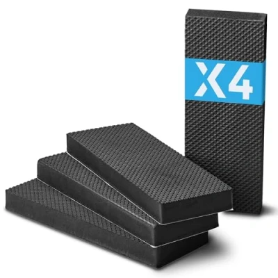 Obrázek Parkwächter ochrana hran dveří automobilu, garáže stěny, 4 kusy prémiová pro dveře auta a extra silná samolepicí, každá 20 x 7,5 cm