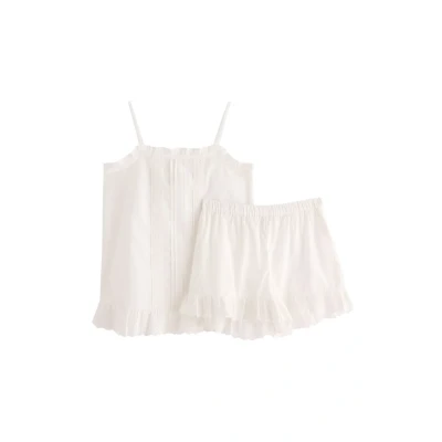Obrázek Lindex WITH Broderie Anglaise SET Pyžamová sada pro děti, Velikost: 128, Off white