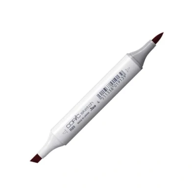 Obrázek COPIC Sketch Marker typ R 89, Dark Red, profesionální popisovač štětců, se super bush špičkou a středním hrotem