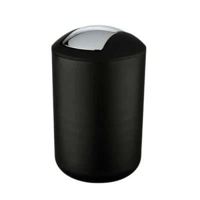 Obrázek WENKO 2121210 Kosmetický kbelík Brasil Černá L absolutně odolná proti roztržení, objem 6,5 l, termoplastický materiál (TPE), 19,5 cm x 31
