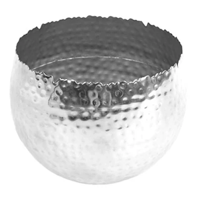 Obrázek Blumentopf aus Metall, groß, Blatt Design, Silber, 22cm x 17cm