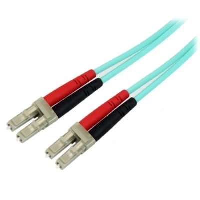 Obrázek StarTech.com 1 m OM3 LWL propojovací kabel Zipcord Multimode optický LC/UPC na plně duplex 50/125µm SFP/optický 100G LSZH vodič (A50FBLCLC1)
