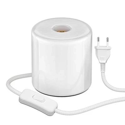 Obrázek ledscom.de stolní lampa TIPO, vypínač, porcelán, bílá, 1x E27 max. 300 W, lampa, na noční stolek, světlo, porcelánová porcelánové svítidlo, keramická