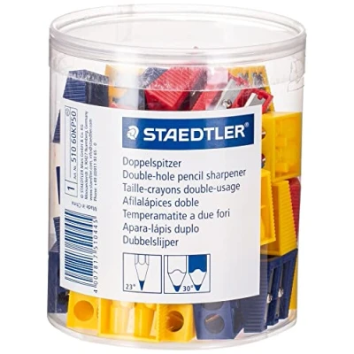 Obrázek STAEDTLER 510 60 KP50 dvojité ořezávátko pro tužky barevně tříděné, 50 kusů v balení kuřáků