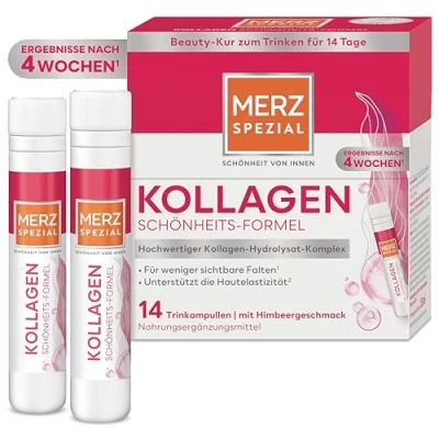 Obrázek Merz Spezial Kolagenová receptura ampule na pití vysoce kvalitní kosmetické s komplexem hydrolyzovaného kolagenu, biotin, niacin, zinek, vitamín C a E 14 x 25 ml