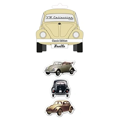 Obrázek BRISA VW Collection Volkswagen magnety na lednici kancelář nástěnnou stěnu s motivy brouků/Beetle (sada 3 ks / klasická/barevná)