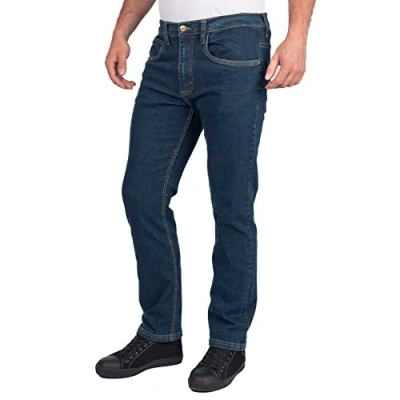 Obrázek Lee Cooper Pánské LCPNT219 Workwear 5 Pocket Wash Stretch Denim Jeans, Námořnická modrá