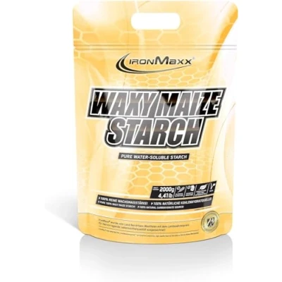 Obrázek IronMaxx Waxy Maize Starch 2000 g Vysoce kvalitní sacharidový prášek z kukuřičného škrobu Veganský weightgainer bez konzervačních látek