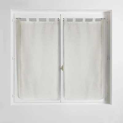 Obrázek Douceur d&#039;Intérieur Hantona pár smyček rovně, plátěný efekt, tkaný, polyester, přírodní, 90 x 60 cm