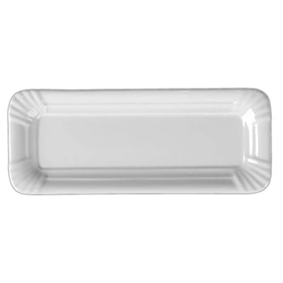 Obrázek Holst Porzellan SL 006 obdélníková deska 20 x 8 cm Pappoptik Snack Line, bílá, 1,5 cm, 6 jednotek, papoptik