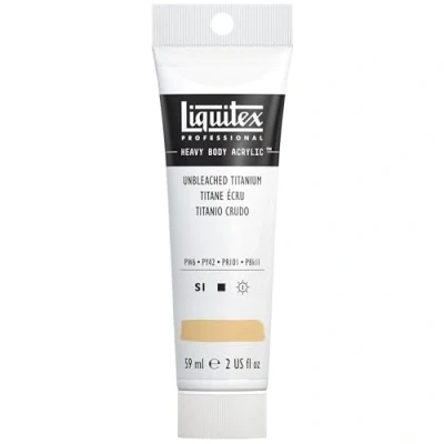 Obrázek Liquitex 1045434 Professional Heavy Body akrylová barva v umělecké kvalitě s vynikající stálostí na světle máslové konzistenci, 59 ml tuba nebělený titan