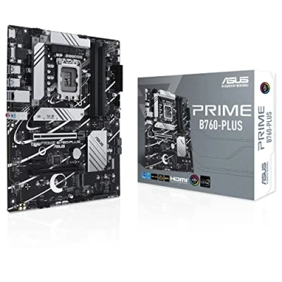 Obrázek ASUS PRIME B760 PLUS herní základní deska patice Intel LGA 1700 (Intel B760, ATX, DDR5 paměť, PCIe 5.0, 3x 4.0 M.2, Thunderbolt 4, Aura Sync)