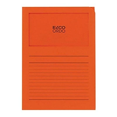 Obrázek Elco Ordo Classico papírové organizační složky 220 x 310 mm 120 g/m² s potiskem a okénkem 180 100 karton à kusů oranžové
