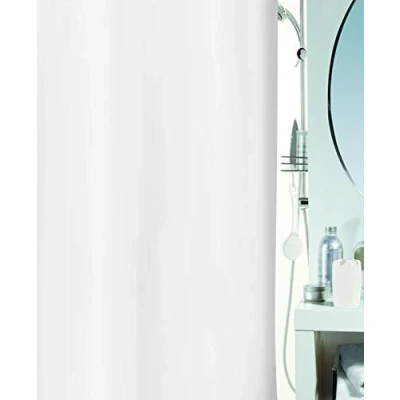 Obrázek Spirella Anti Mold Sprchová zástěna Atro antibakteriální, omyvatelný, nepromokavý polyester 180x200cm Bílá