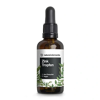 Obrázek Kapky zinku 100 ml 15 mg v denní dávce Premium: Ionický zinek (síran zinečnatý) bez alkoholu, laboratorně testováno, 100% veganské a vyrobeno Německu