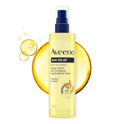 Obrázek Aveeno® Skin Relief Tělový olej sprej Péče o pleť a tělo Olejový s ovesným olejem jojobovým pro velmi suchou, citlivou pokožku