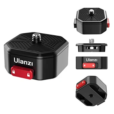 Obrázek rychloupínací deska pro kameru, ULANZI Claw Quick Release s 1/4&quot; šroubovacím závitem, hliníková rychloupínáková svorka, desky stativ, gimbaly, stabilizátor
