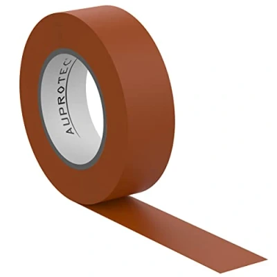 Obrázek AUPROTEC 1 x izolační páska hnědá 15 mm 10 m VDE isoband PVC elektrikářská lepicí DIN EN 60454 3
