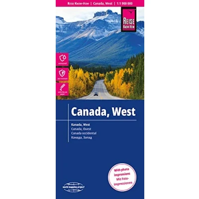 Obrázek Reise Know How Landkarte Kanada West / Canada (1:1.900.000): reiß und wasserfest (world mapping project)