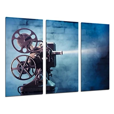 Obrázek Cuadros Cámara Poster Fotografie Geschichte Kino Antik Hollywood, Projektor Gesamtgröße: 97 x 62 cm XXL