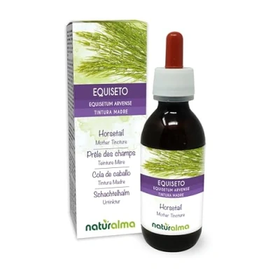 Obrázek Přeslička rolní nebo koňský ohon (Equisetum arvense) bylina tinktura bez alkoholu Naturalma tekutý extrakt kapky 120 ml doplněk stravy Veganský