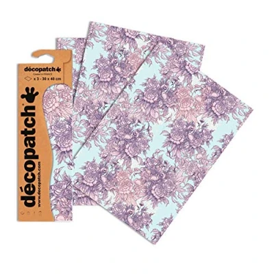 Obrázek Decopatch Papír č. 760 (fialová růže růže, 395 x 298 mm) balení 3 ks