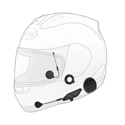 Obrázek Sena Komunikační systém 10U Bluetooth pro motocykly a skútry s dálkovým ovládáním integrální helmy Arai, AR 11