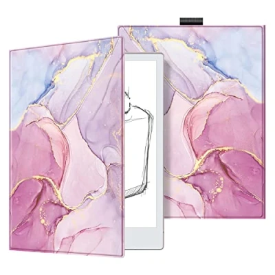 Obrázek Fintie Pouzdro pro Remarkable 2 Digital Paper Tablet 10,3 palců 2020, vysoce kvalitní PU materiál lehký obal na knihu s držákem tužku, nefit 1, růžový mramor