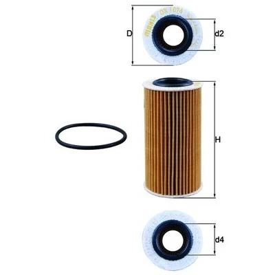 Obrázek MAHLE OX 1076D Ölfilter