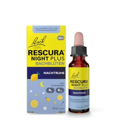 Obrázek BACH RESCURA NIGHT PLUS Bachovy květy noční klid, 10 ml I směs Bachových květů s vitamíny pro relaxační noc dříve Rescue originál