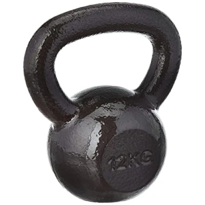Obrázek Amazon Basics Kulová činka z litiny, 12 kg, černá